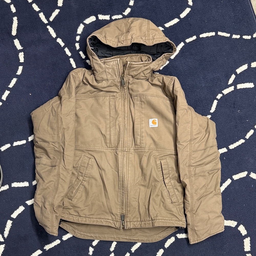 Carhartt full swing washed duck tan Hooded Jacket